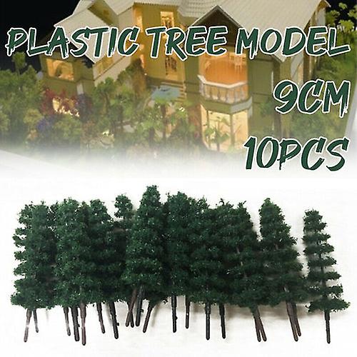 10PC Miniature Pine Trees Model Train Garden Park Wargame Scenery Layout Diorama