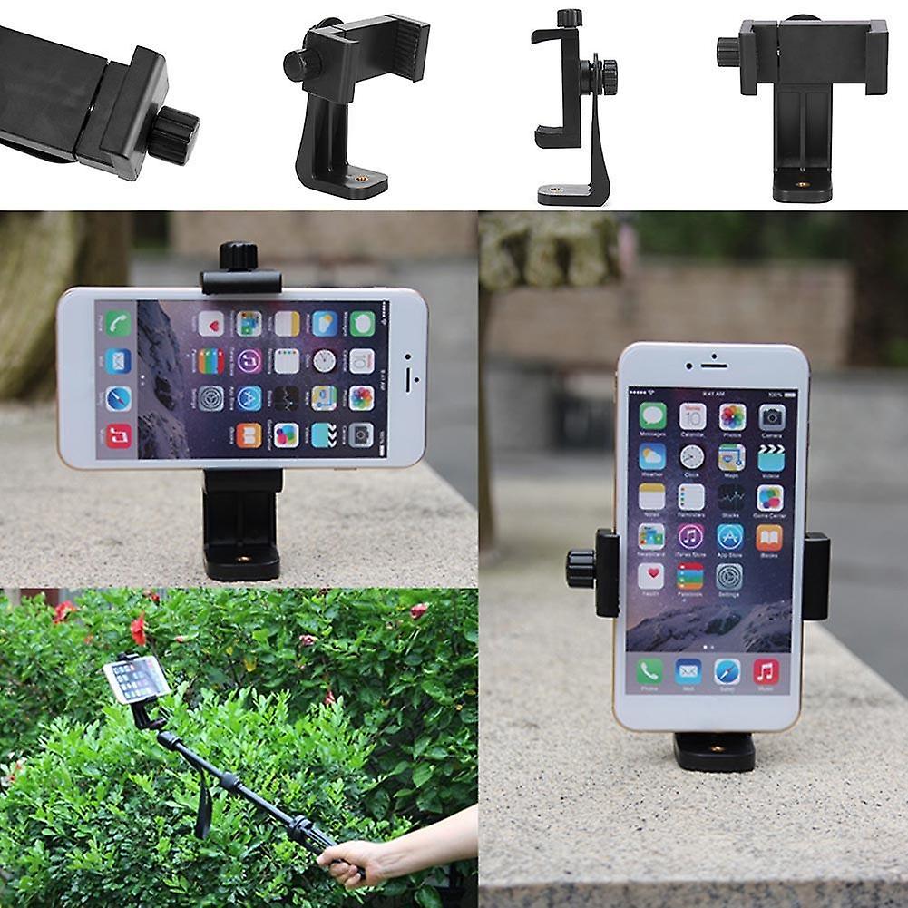 Horizontal and vertical mobile phone clip tripod