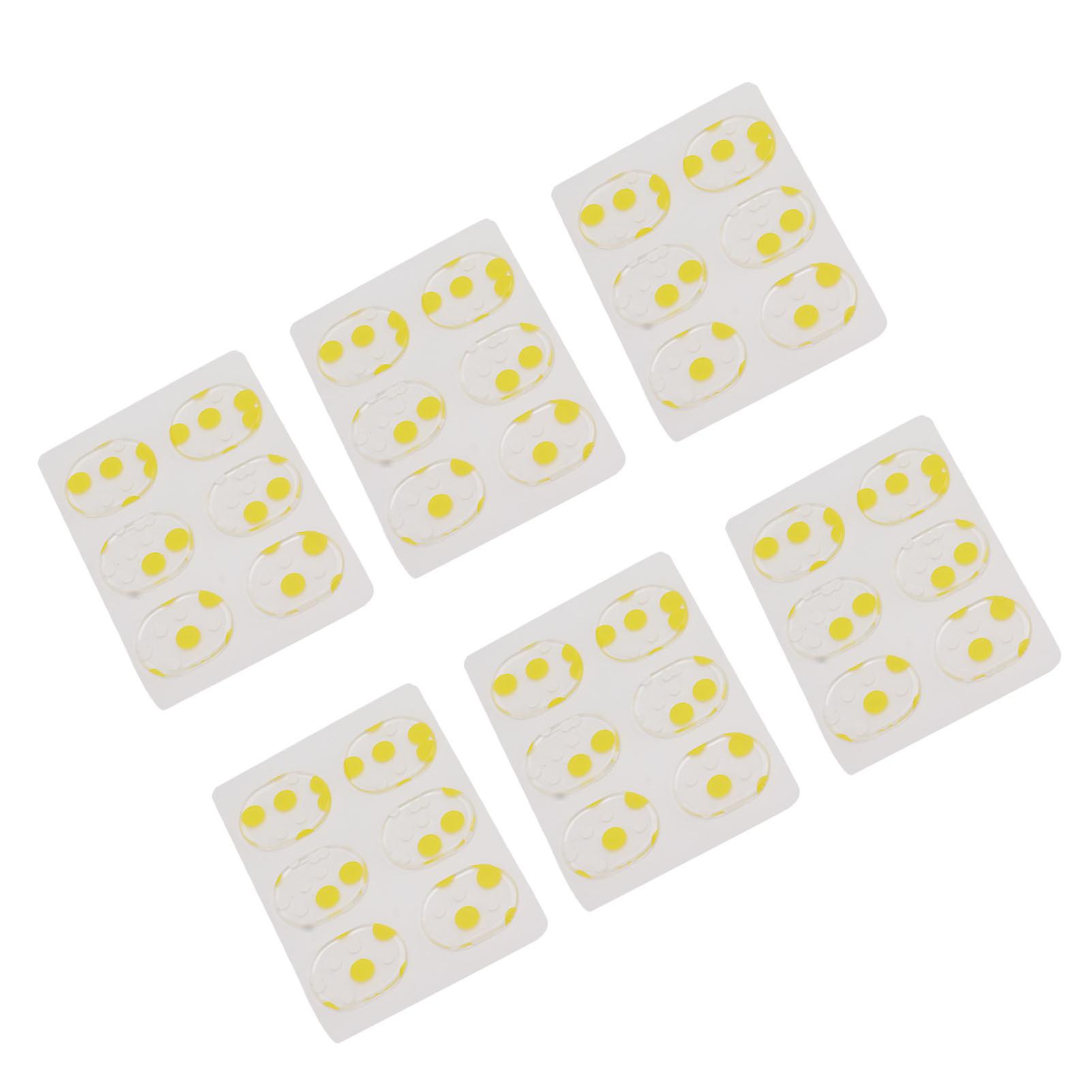 36PCS Silicone Drum Dampener Gels Yellow White Dot Pads