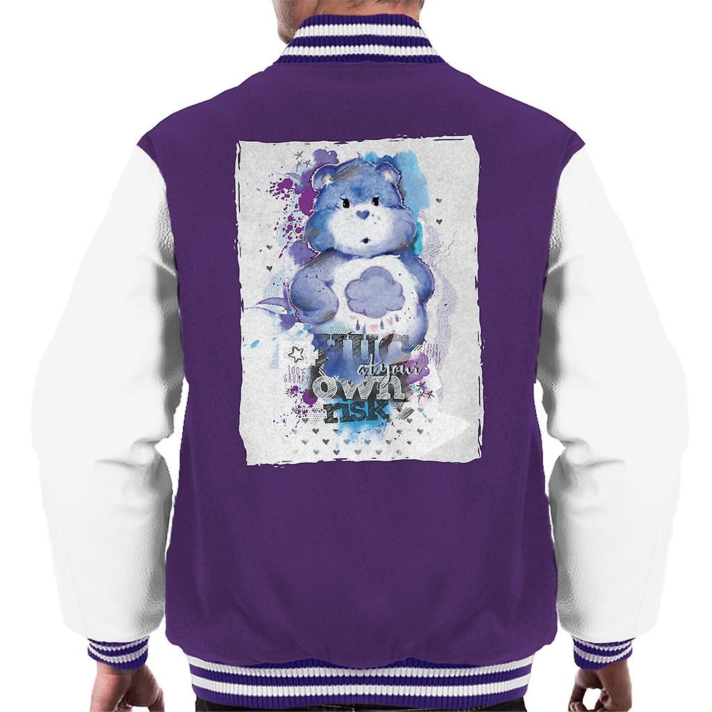 Care Bears Grumpy Bear Hug At Your Own Risk Men's Varsity Jacket