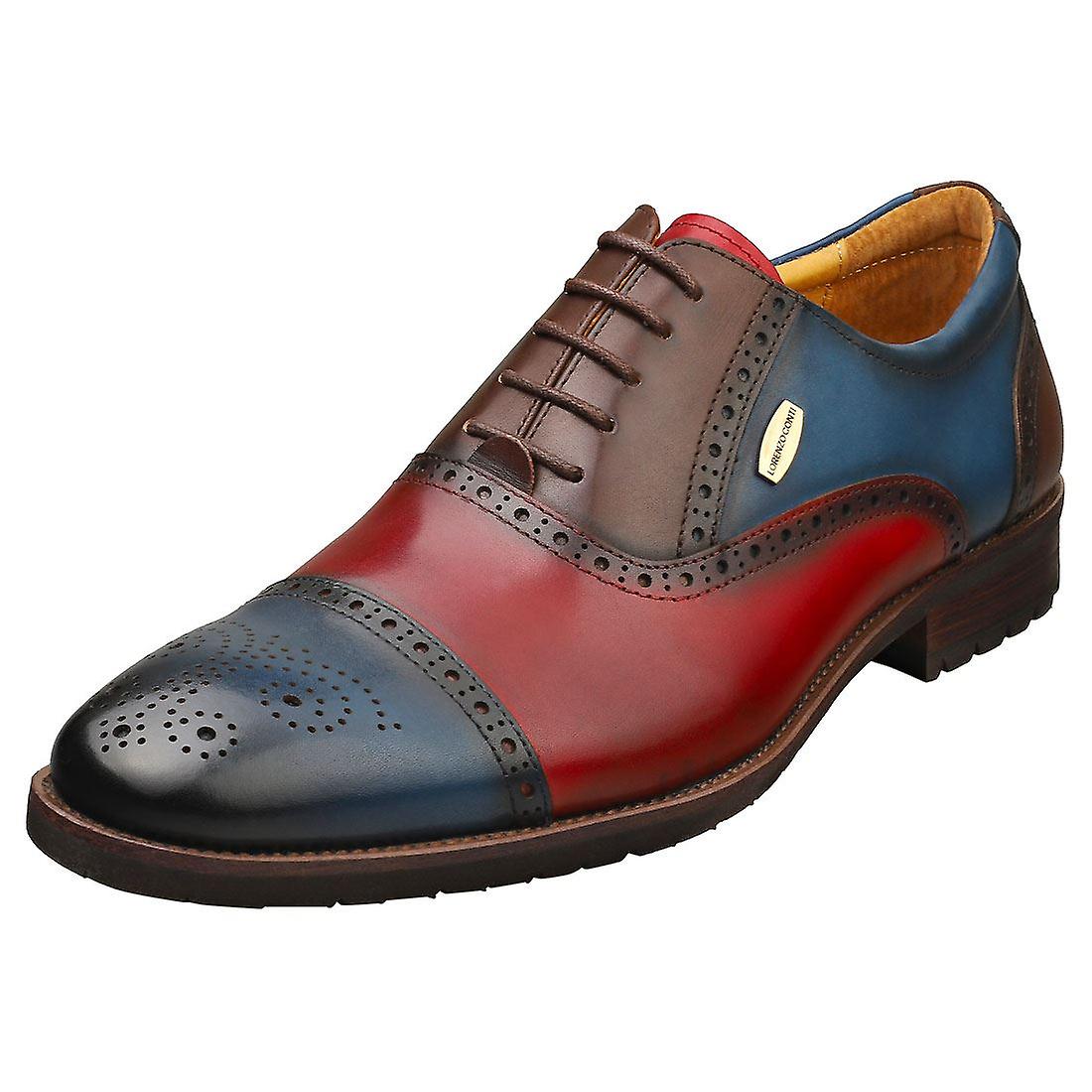 Laura Vita Antonin Mens Brogue Shoes in Blue