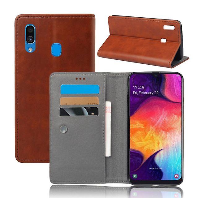 Samsung Galaxy Note 9 Multifunctional Leather Case Cover - Brown