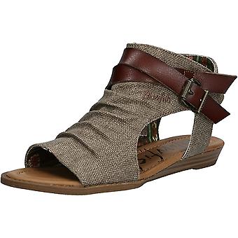 Blowfish Balla Brown Whiskey Womens Side Zip Sandals Shoes