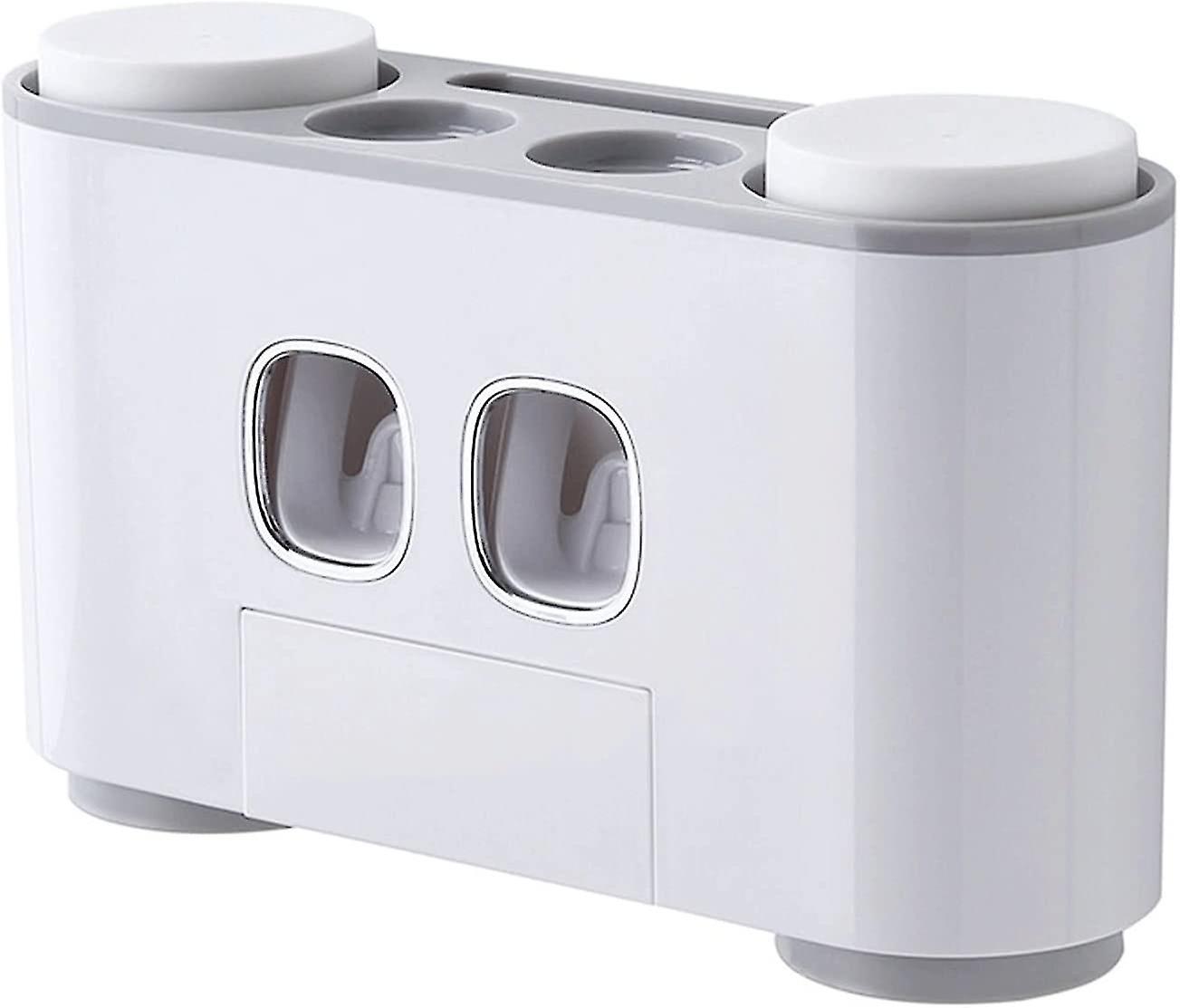 (Color: Gray) Tubular toothpaste squeezer bathroom automatic toothpaste squeezer toothpaste squeezer