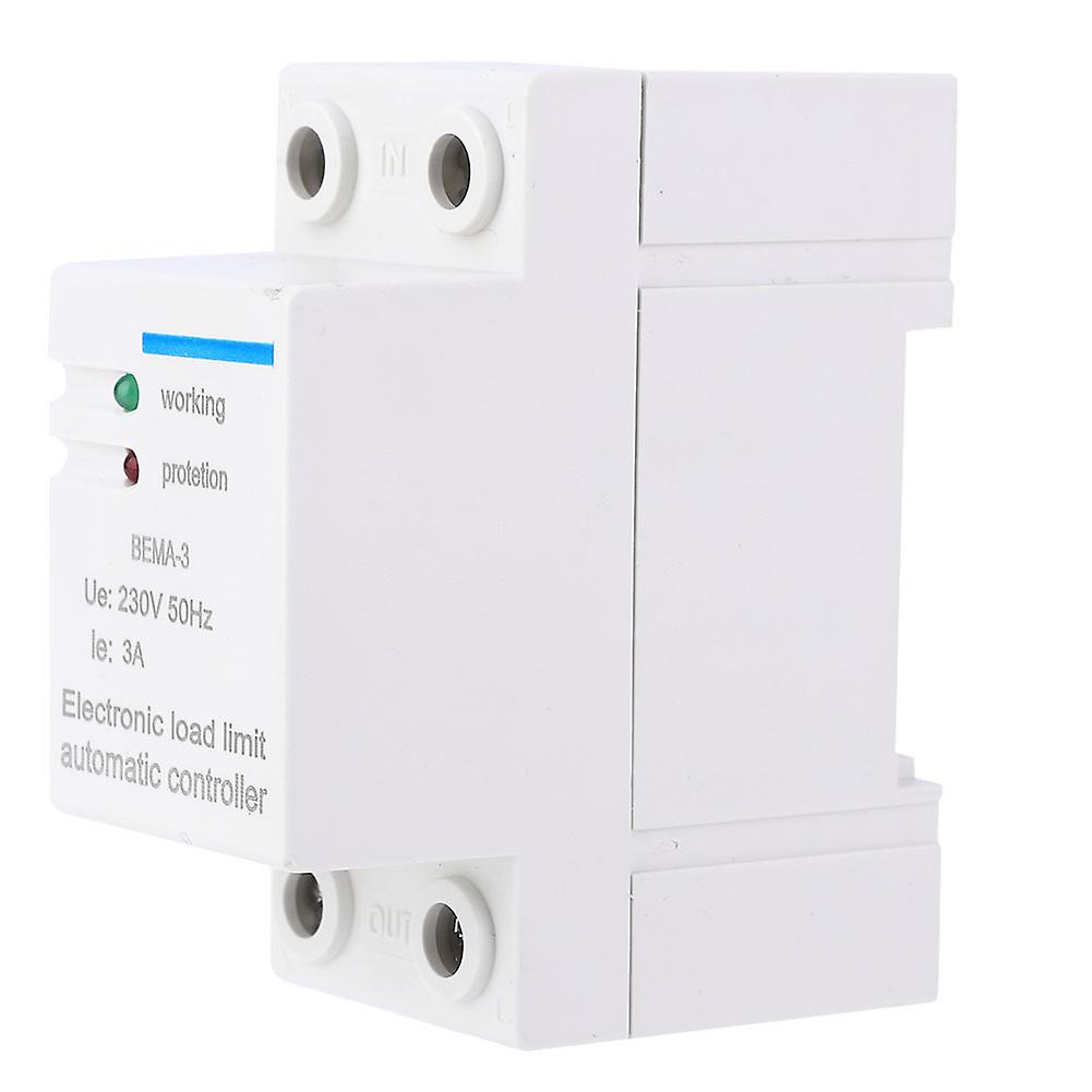 BERM@ BEMA-3 Electronic Load Limit Automatic Controller 2P 3A Current Limiter 230VAC