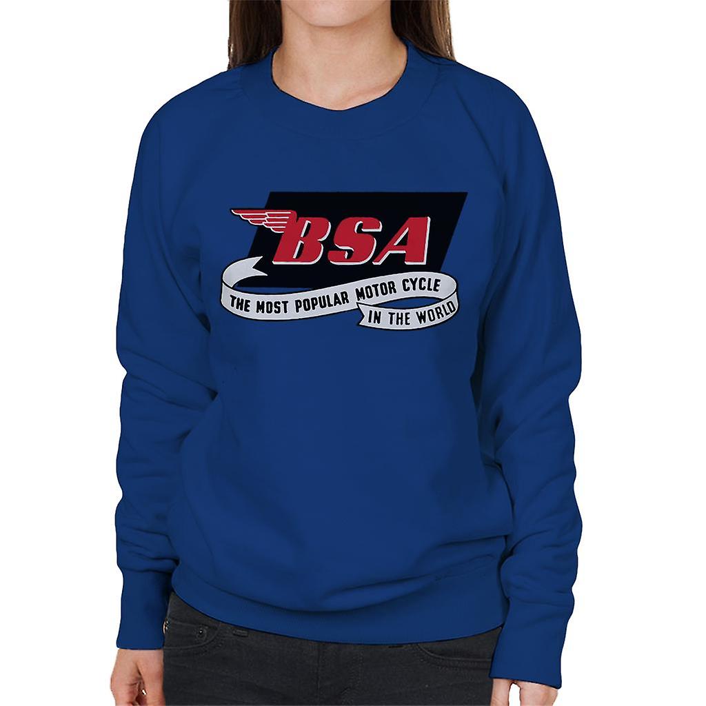 BSA Most Popular Motor Cycle In The World Logo Women's Sweatshirt