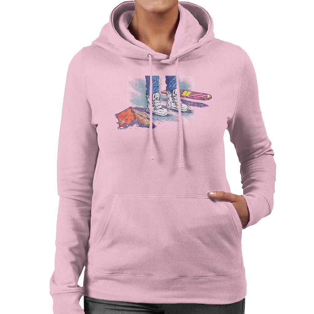 Back to the Future Marty Shoes Board And Comic Women's Hooded Sweatshirt