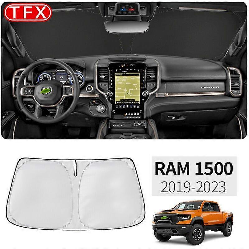 For Dodge Ram 1500 2019-2023 Car Styling Nano-Insulat Windshield Sunshade Front Window Sun Shade Visor Auto Interior Accessories Vehicle Decor Accesso