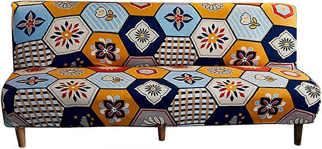 Sofa cover without armrests stretch 2 seater sofa cover foldable