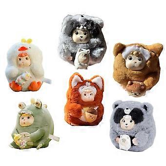 6Pcs Lovely Plush Doll Soft Mini Plush Toy Animal Doll for Adults Teens Kids