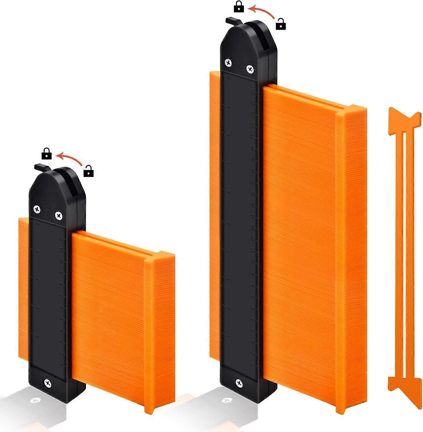 Contour Trough, 2Pcs Lockable Contour Copier Duplication(25cm & 12.5cm) Precisely Copies Irregular &
