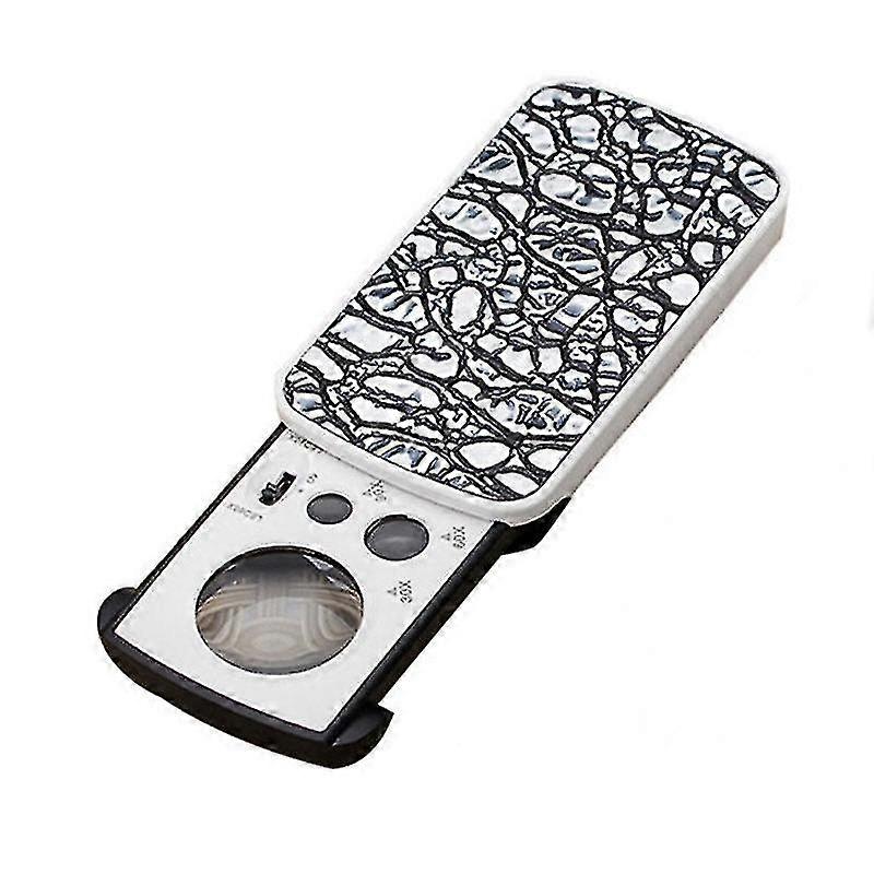 30x 60x 90x seddel inspektion led lys træk folde antik identifikation smykker diamant jade forstørrelsesglas smaragd - SHENSHEN