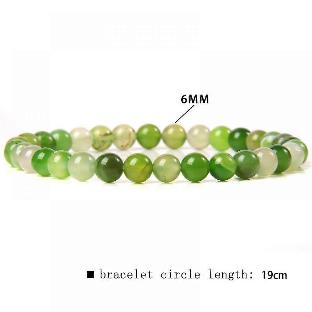 Bracelet - Green Striped Agate - Nature's Serenity
