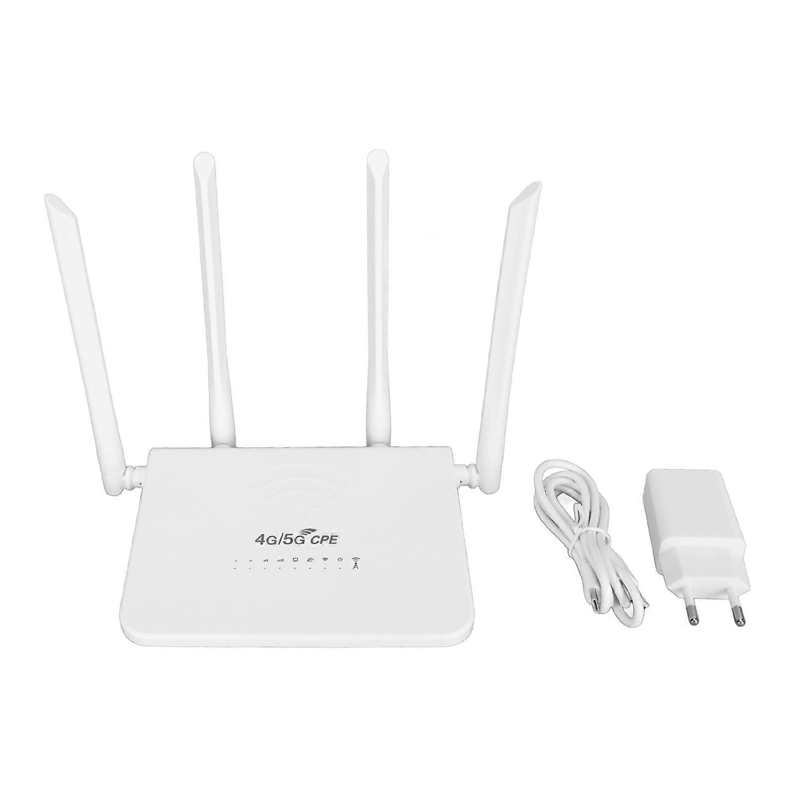 CPE R103 5M 4G LTE Wireless Router with SIM Card Slot 300Mbps Unlock Mobile WiFi Hotspot with 4 5dBi Antennas for Asia 100?240V EU Plug