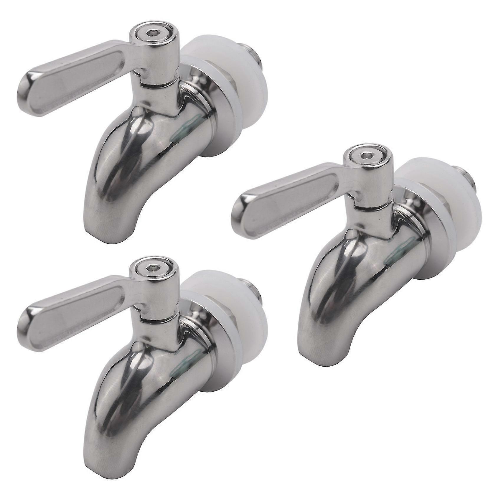 3x Stainless Steel Faucet Tap Draft Beer Faucet For Brew Fermenter Wine Draft Beer Juice Dispenser