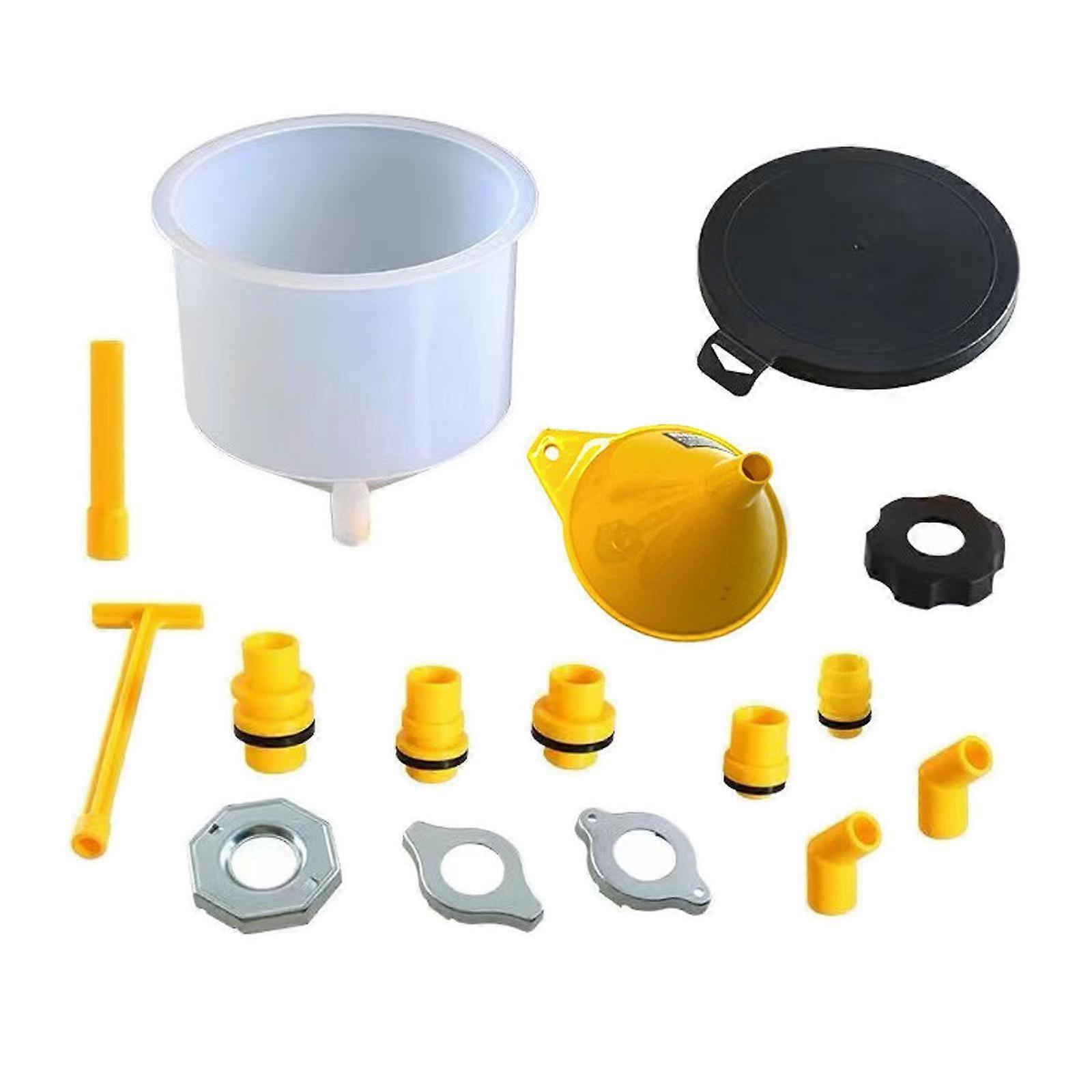 15Pcs Spillproof Coolant Funnel Vehicle Universal Radiator Funnel Bleeder Kits