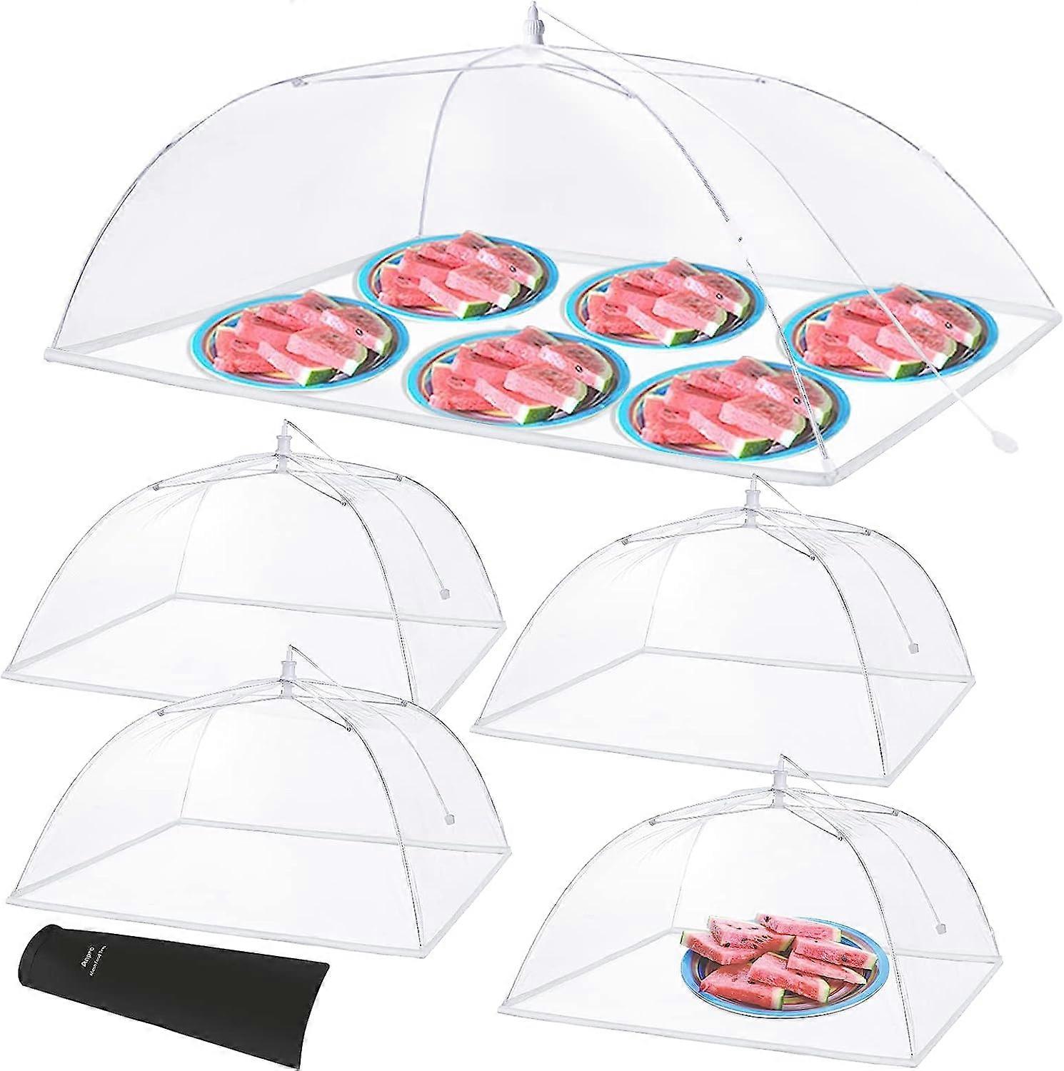 Matdeksel Mattelt Pop-up matnett Mesh Matdeksler for utendørs pikniktilbehør Matdeksler for utsiden Gjenbrukbar og sammenleggbar 5-pakning (1 