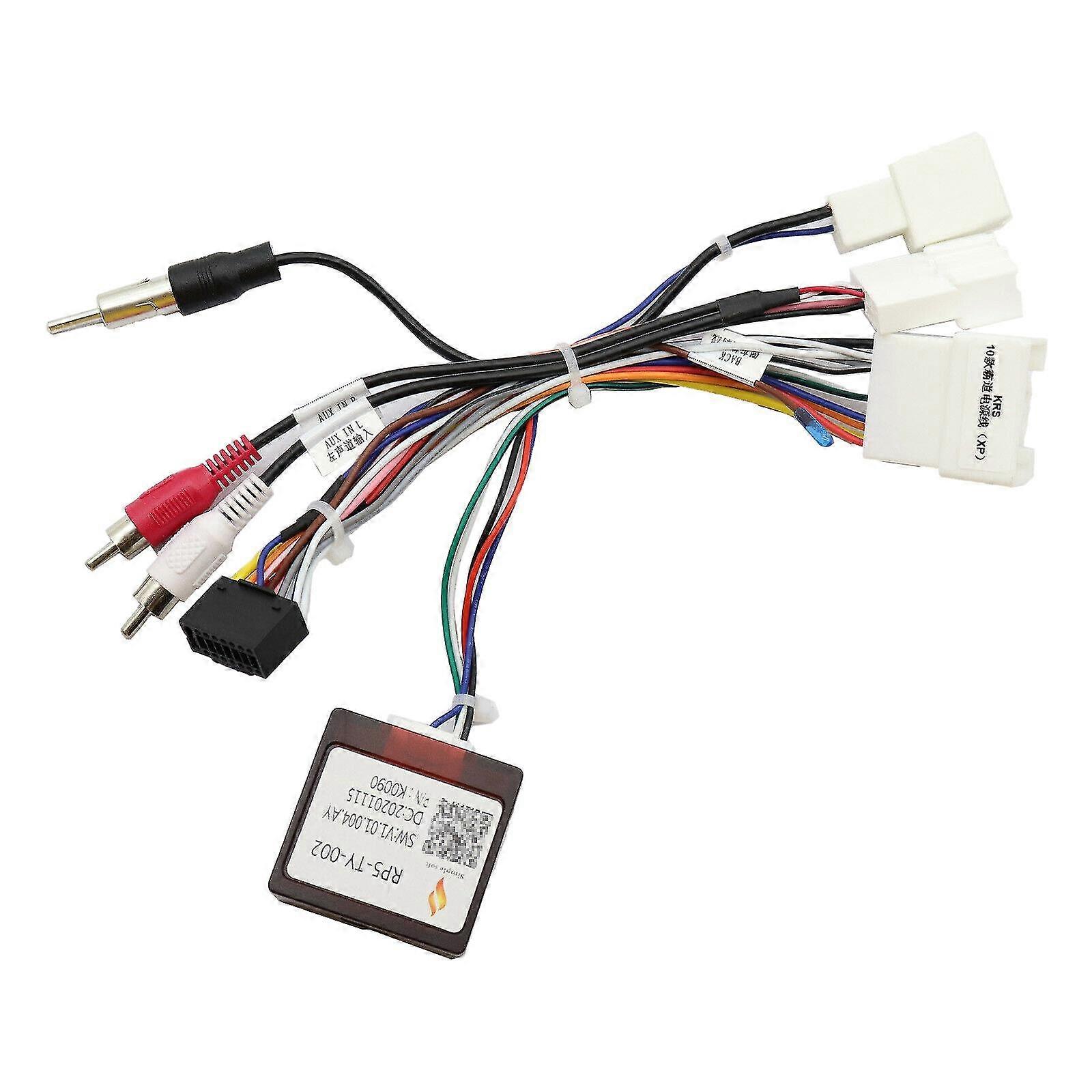 Wire Harness Car Stereo Radio Power Harness Wire Adapter Support AMP for 16 Pin