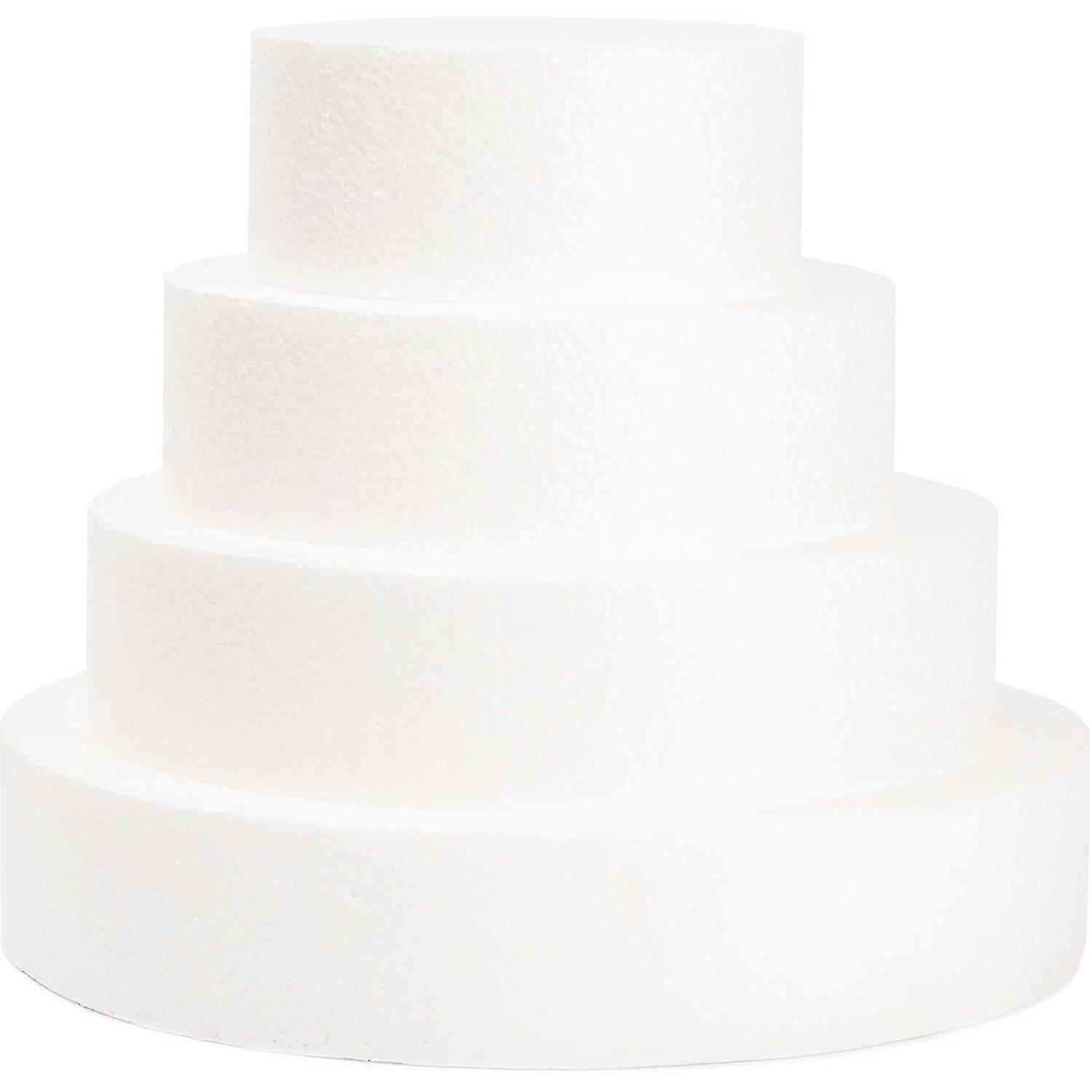 4 Pack Foam Cake Dummy For Decorating And Wedding Display,sculpture,modeling Diy Arts,kids Class,fl Ty
