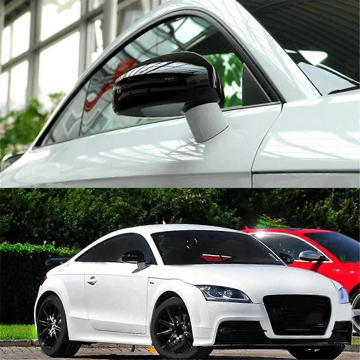 Bright Black Side Wing Door Mirror Cover Rearview Mirror Cover Cap Trim for TT TTS TT 8J MK2 R8 42