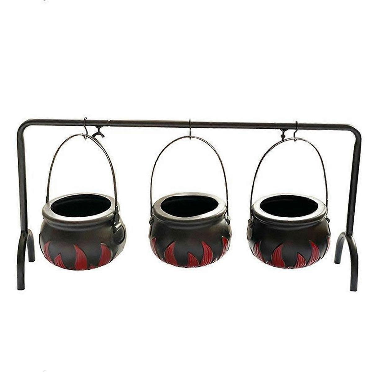 Halloween Witches Cauldron Serving Bow Spooky Candy Bucket Cauldron for Halloween Home Indoor Party