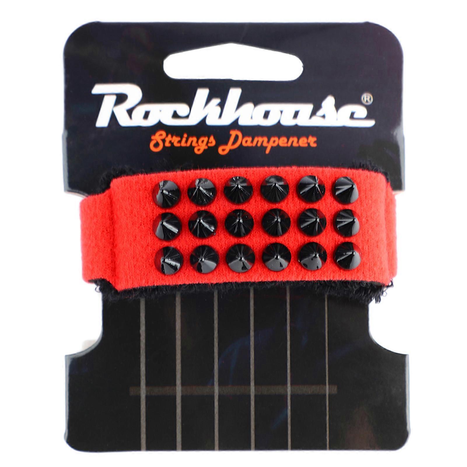Guitar String Dampener Muter Pure Cotton Guitar Fretboard Wrap Electric Bass String Mute Band Red (20cm/7.9in)