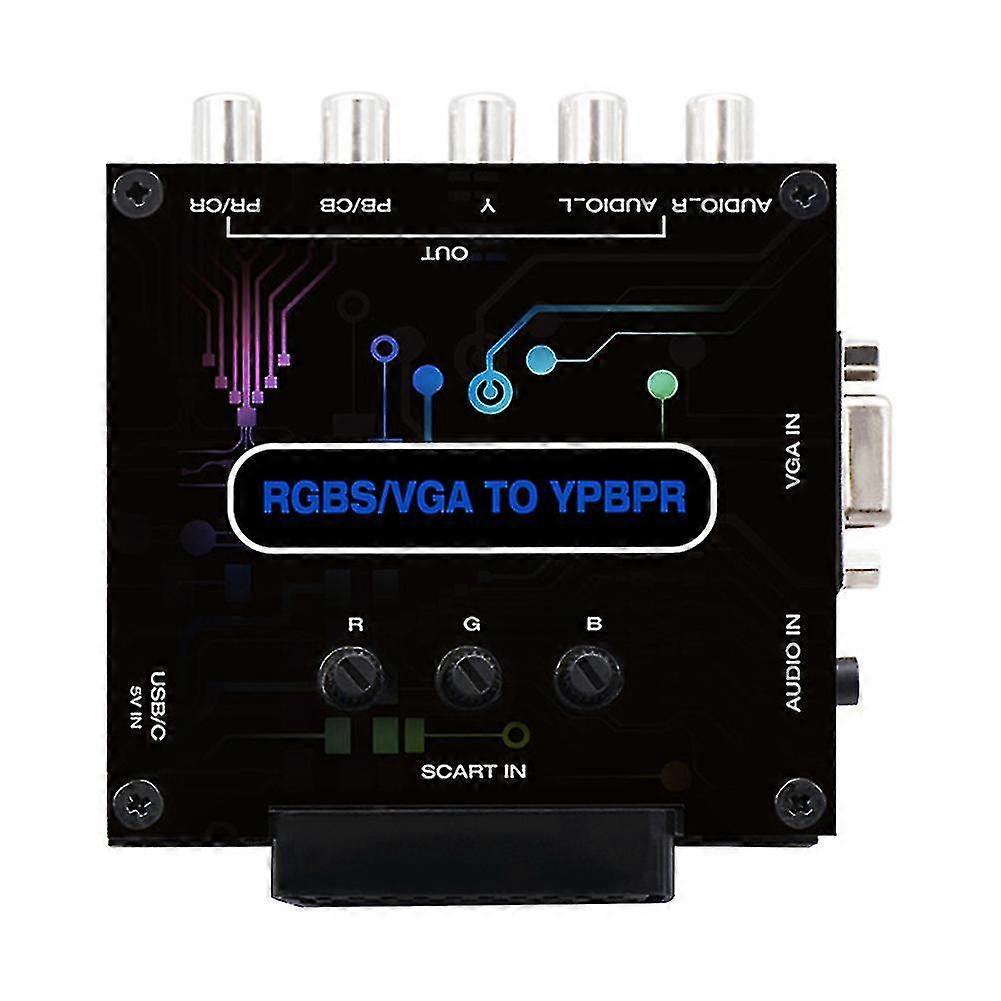 Rgbs Vga Scart To Ypbpr Converter Video Game Console Video Adapter-dt