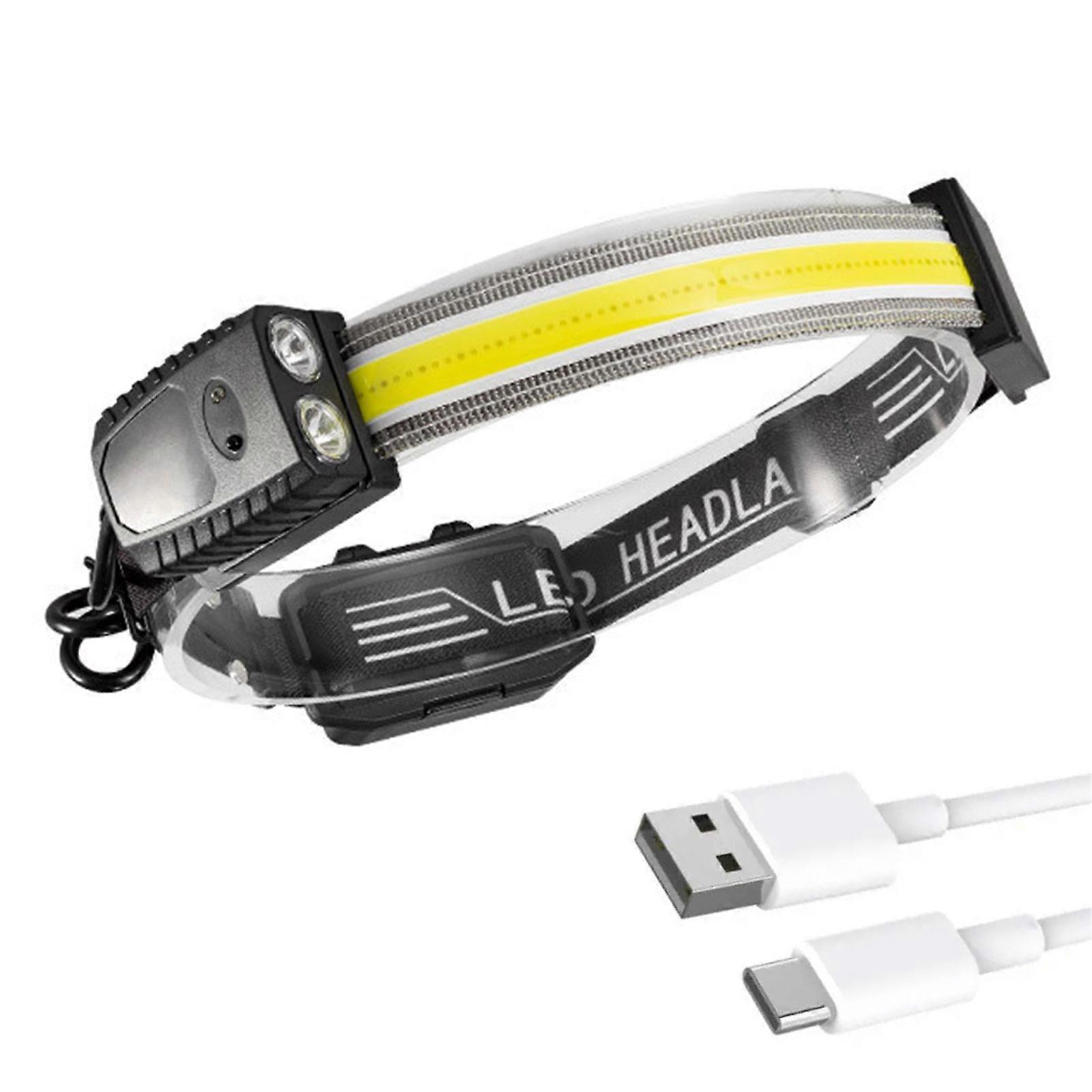 7 Light Modes Head Flashlight Comfortable Headlamp Flashlights for Adults Camping