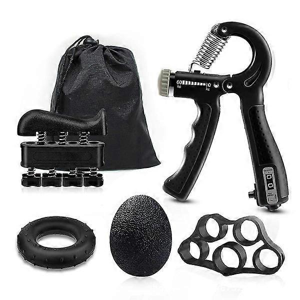 Hand Grip Strengthener, Counting Forearm Trainer Workout Kit (6 Pack), Adjustabl