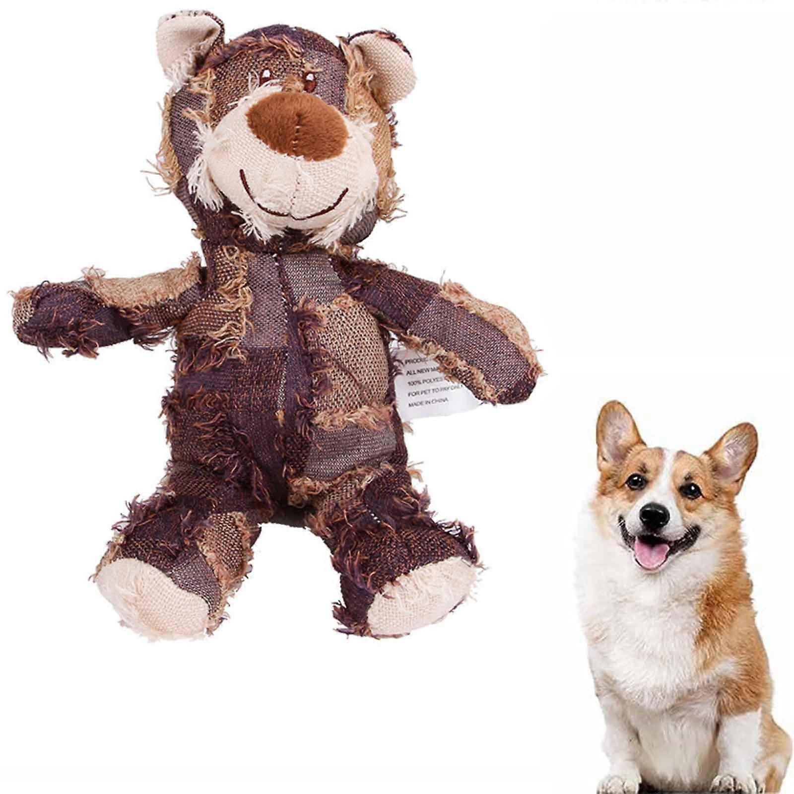 Jouet de chien d’ours, compagnon de chien d’ours pour mâcheurs lourds, jouet de chien d’ours pour grands chiens