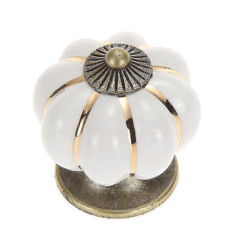 2-pack 40mm Kitchen Cabinet Knobs,retro Ceramic Cupboard Drawer Pull Handle (white)( Color : White )