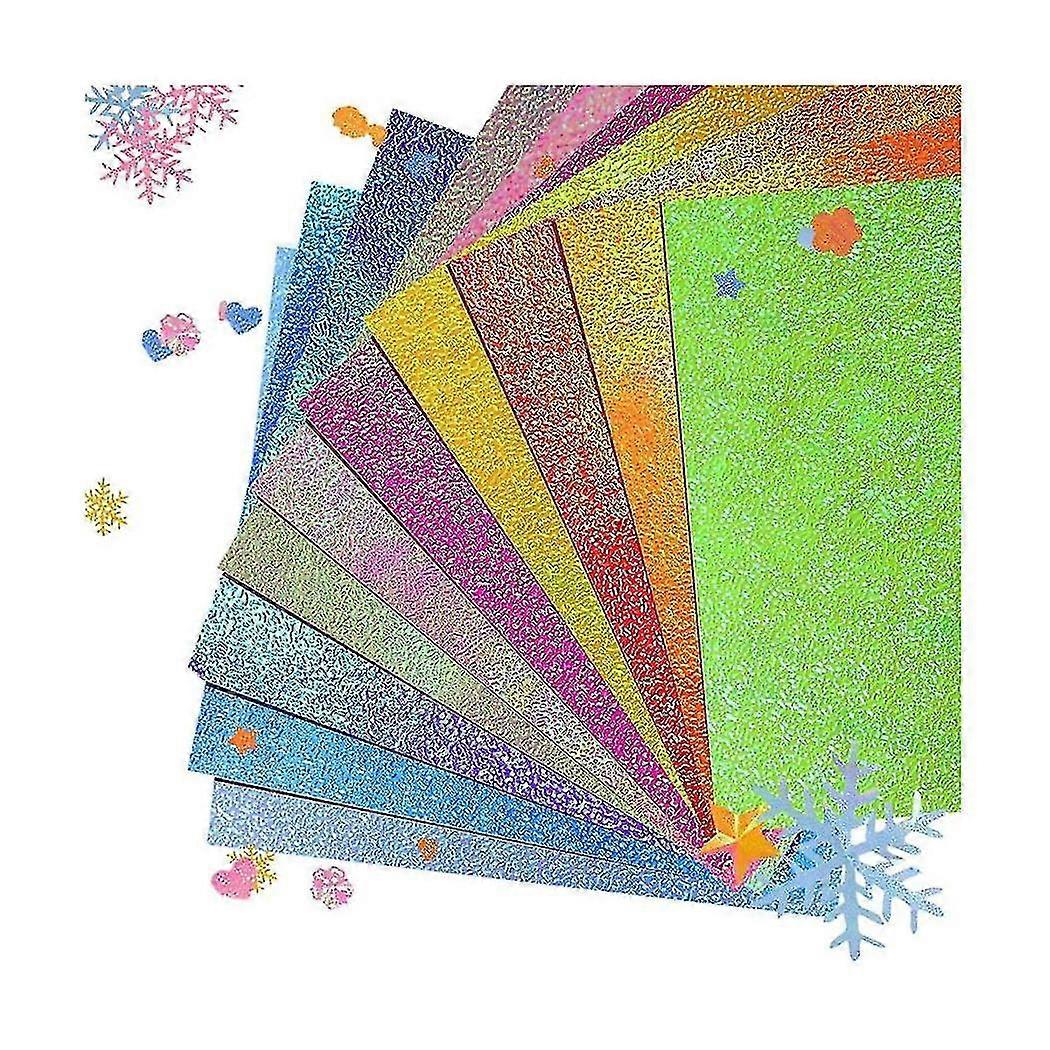 Paper Glitter Paper Gloss Paper For Crafts - 150 Sheets Paper Colourful Square Folding Paper For Di