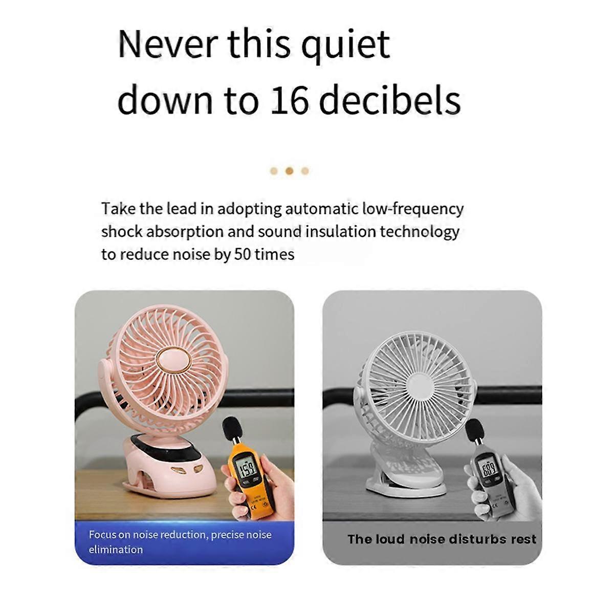 3000mAh N33 USB Clip Fan Clip on Fan Mini Fan with Clip Aromatherapy Use Digital Display Portable B