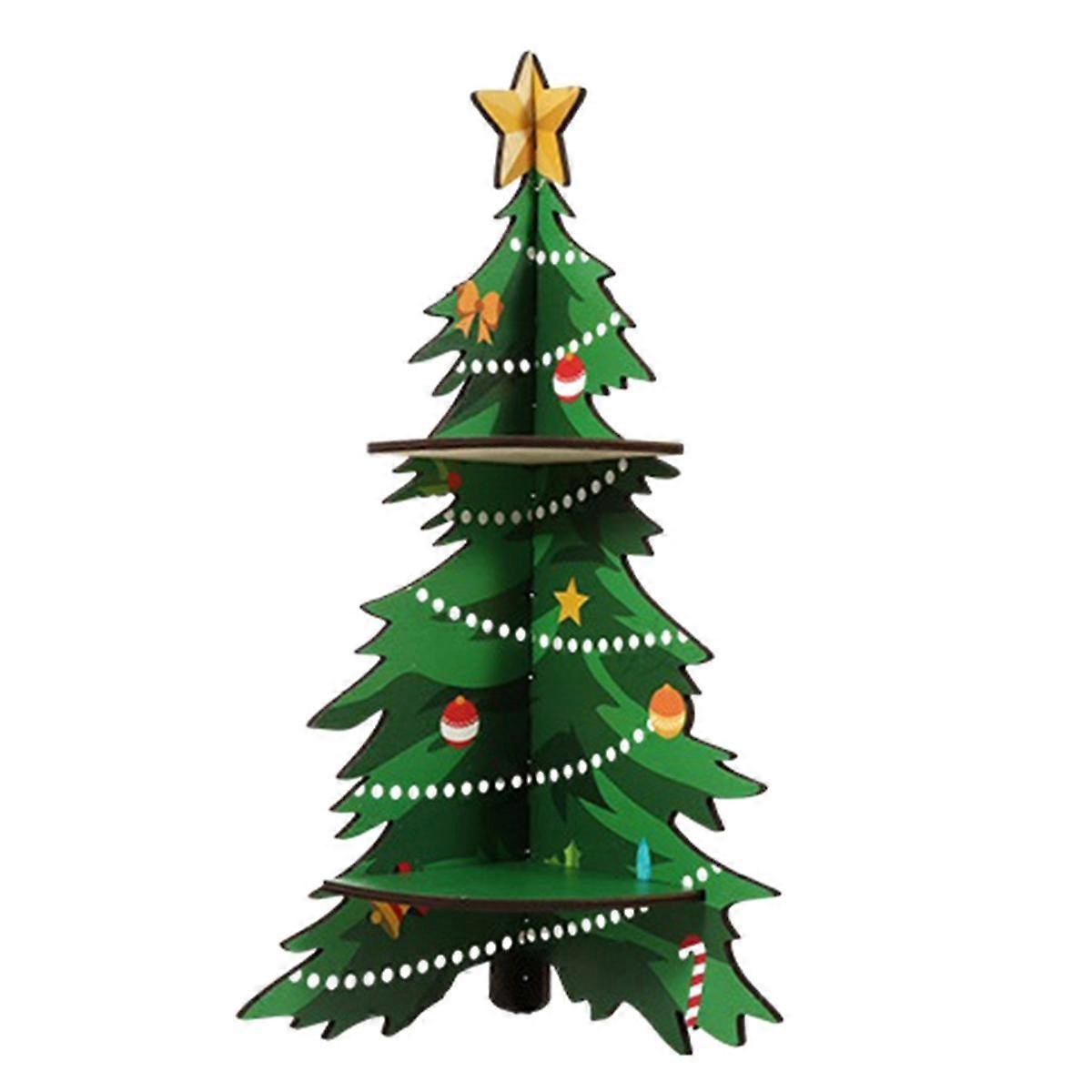Short Corner Shelf, Bookcase Storage Rack in Christmas Tree Shape, Space Saving Corner Bookshelf De