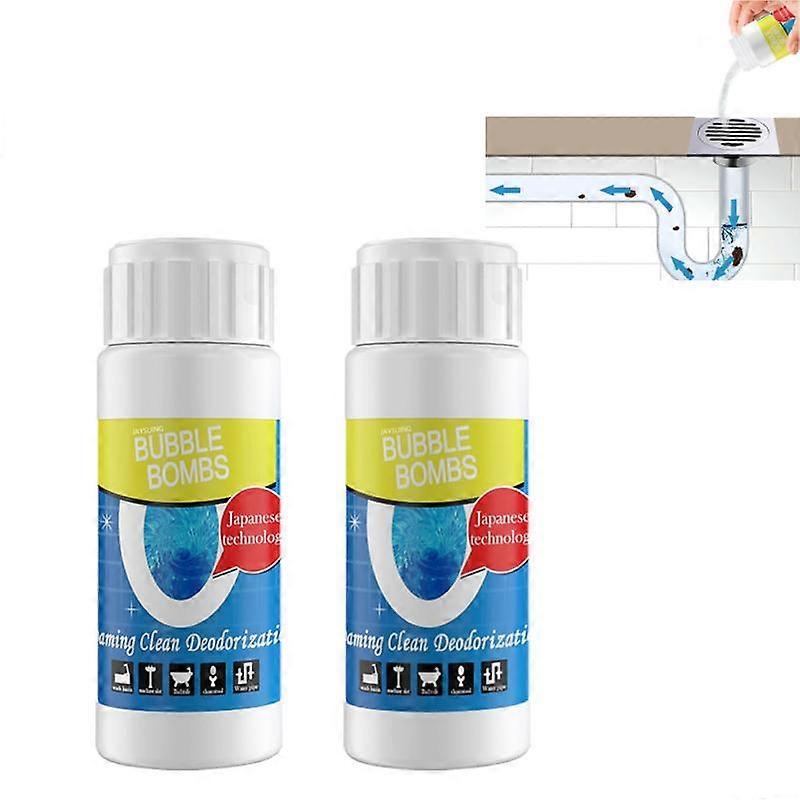 2x 100g Powerful Sink Drain Pipe Dredging Agent Cleaner High Efficiency - Clog Remover Kitchen Sewer Power Pipe Channel Powder