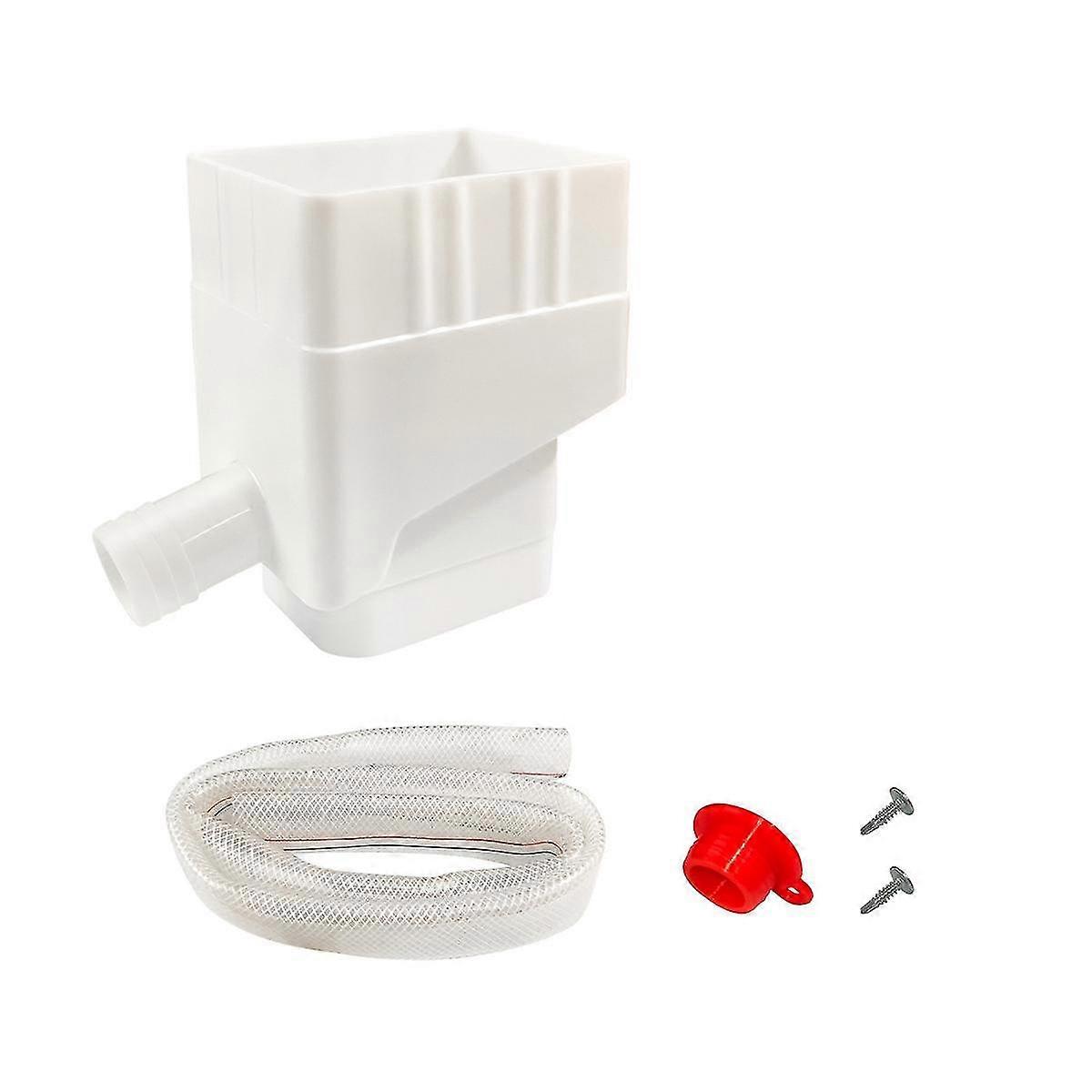 Rainwater Collection Downspout Diverter Rainwater Collection System Yard Gutter Drain White