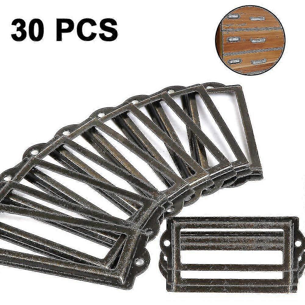 30 Pieces Card Holder Drawer Pull/label Frames Card/label Holder/tag Pull/cabinet Frame Handle/file Name Card Holder