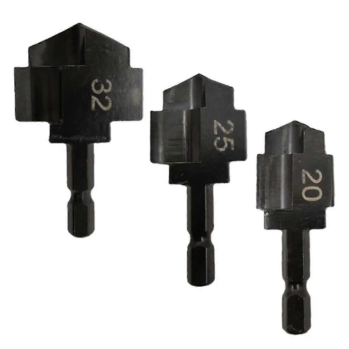 3Pcs PPR Lifting Stepped Drill Bit Water Pipe Connection Tool 20/25/32 for Plumber Water Pipe Punch