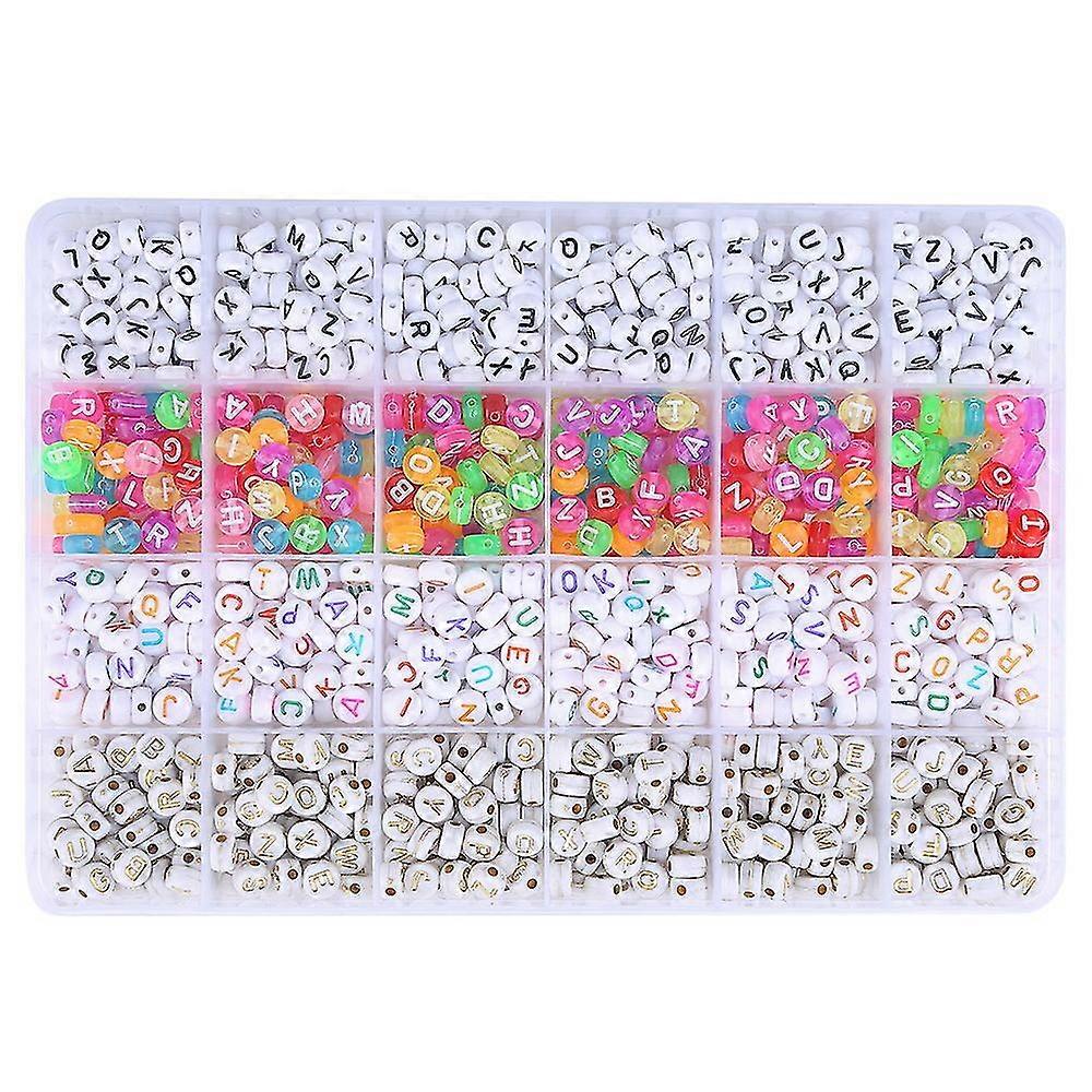 24 Grid Soft Pottery Piece Set Soft Pottery Beading Pcv Mixture Clay Beads Diy Making Bracelet Necklace