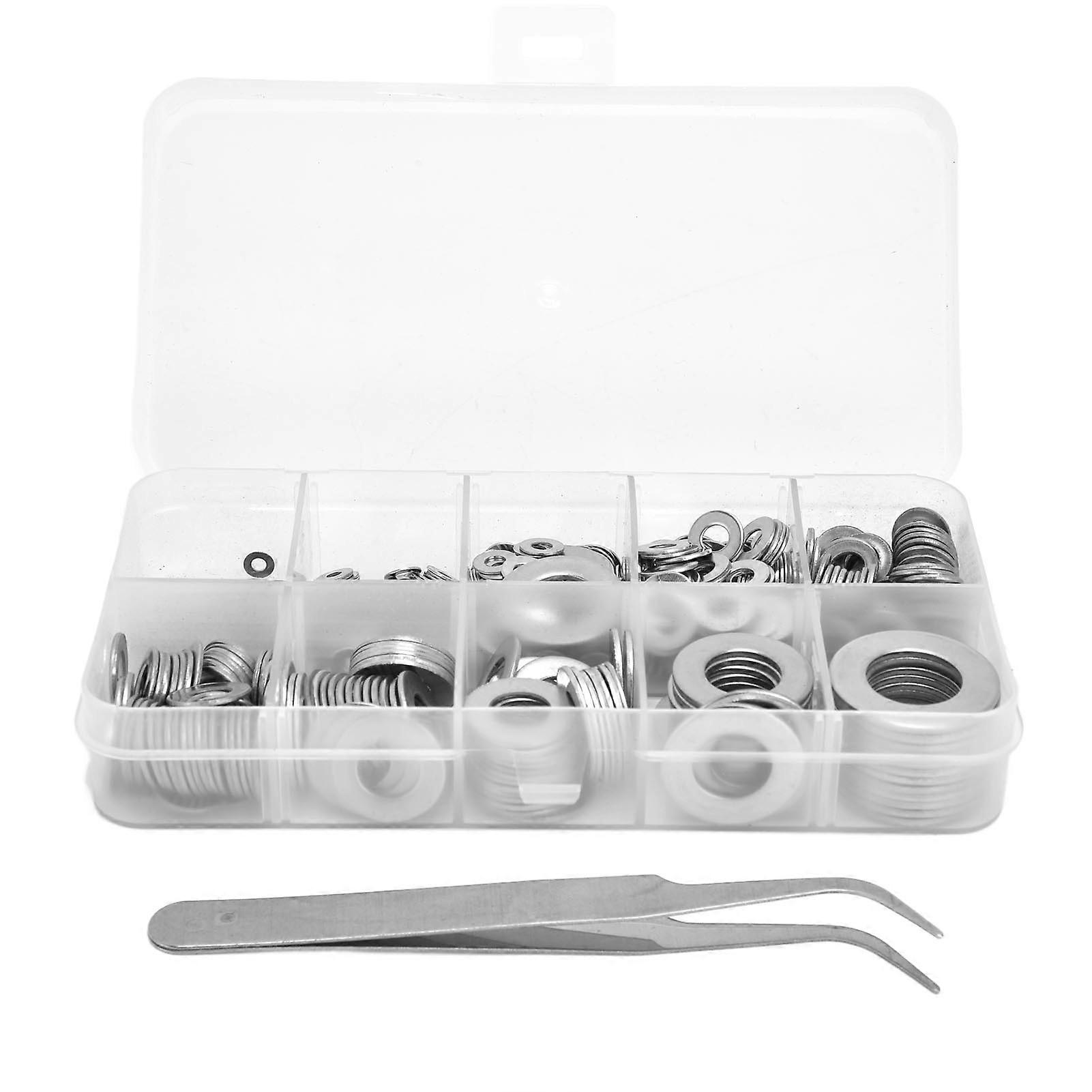684Pcs Washer Flat 304 Stainless Steel Assortment Accessory Replacement for Maintenance