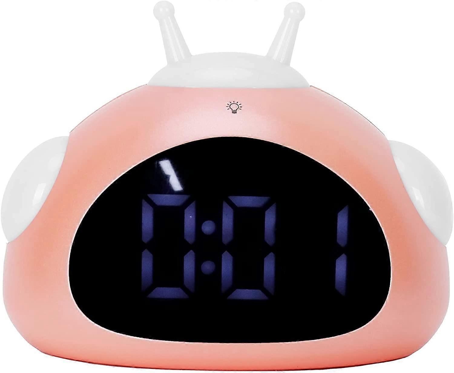 Alarm Clock, Night Light Alarm Clock Alarm Clock for Kids Cute Children's Sleep Trainer with Expression Display Function