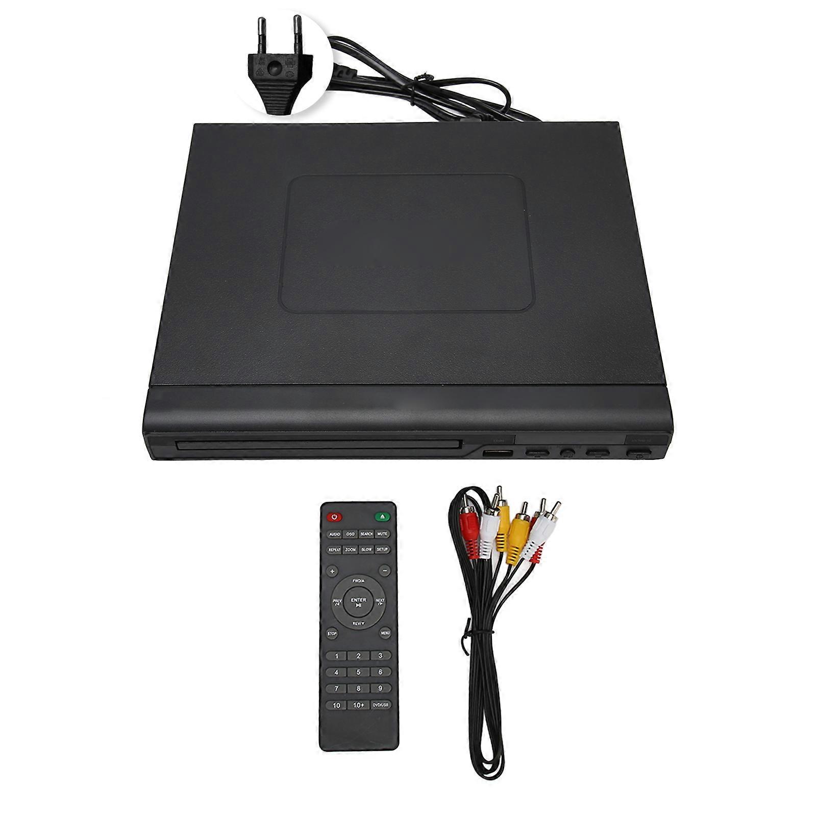 Mini lettore HD DVD integrato PAL NTSC USB 2.0 Interfaccia Telecomando Lettore CD domestico con cavo RCA per TV 110 × 240 V Spina UE YEMMA