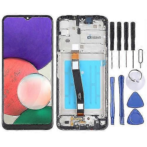 Lcd Screen Compatible with Samsung Galaxy A22 5g Sm-a226 Digitizer Complete Assembly With Frame