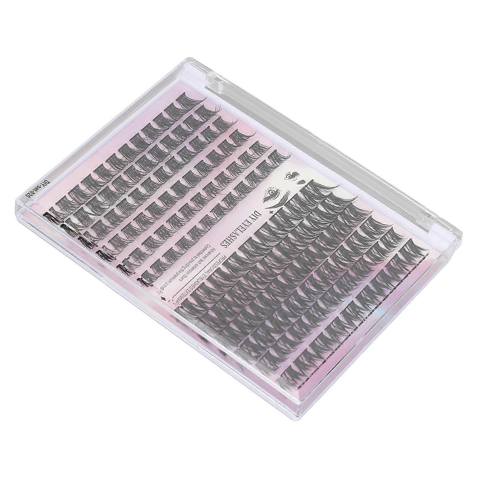126 Cluster Lashes 1014mm Fluffy D Curl Individual Lashes for DIY Extension Daily Makeup