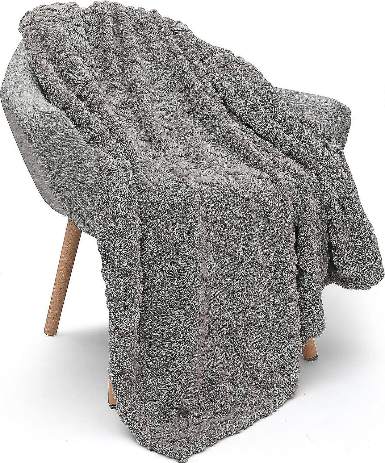 Sherpa Fleece Throw Blanket-3D Stylish Design, Super Soft,Fluffy,Warm,Cozy,Plush,Fuzzy for Couch Sofa Living Room Bed-All Season Accessories ,50" x 70