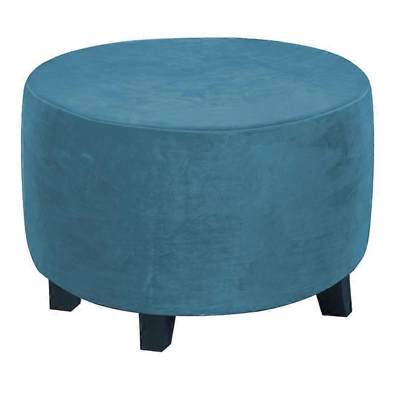 Round Ottoman Slipcover Ottoman Covers Slipcover Footstool Protector Covers Storage Stool Ottoman Covers Stretch with Elastic Bottom, Feature Real Vel
