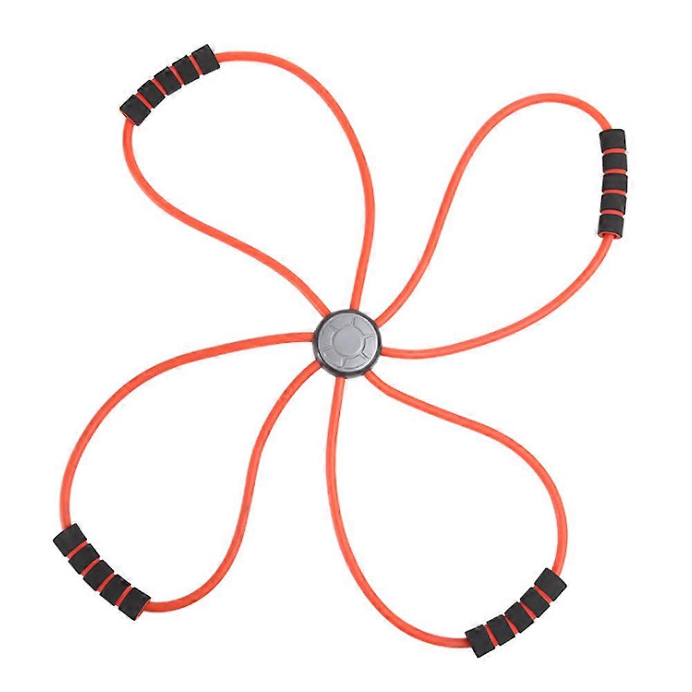 ワークアウトする女性のためのコアクロスレジスタンスバンド、ピラティスヨガストレ用ハンドル付きフィットネスエクササイズバンド