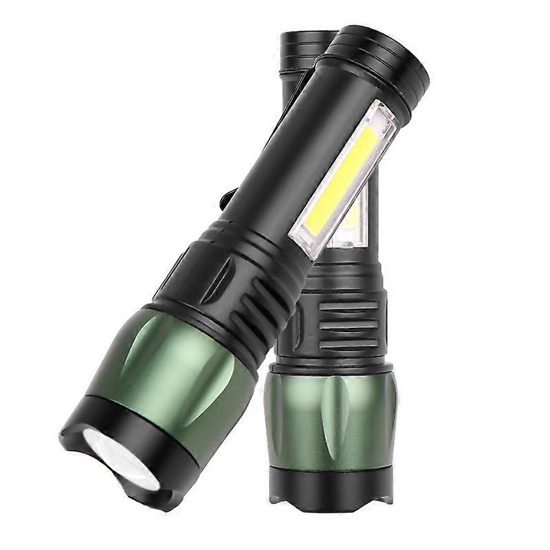 Mini LED Flashlight Super Bright XP-G Q5 Built in Battery USB Rechargable 3 Modes Torch Waterproof Portable COB Camping Light