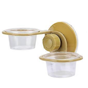 ABS Plastic Reptile Feeding Tool Double Bowl Fixed Hanging Water and Food Feeder