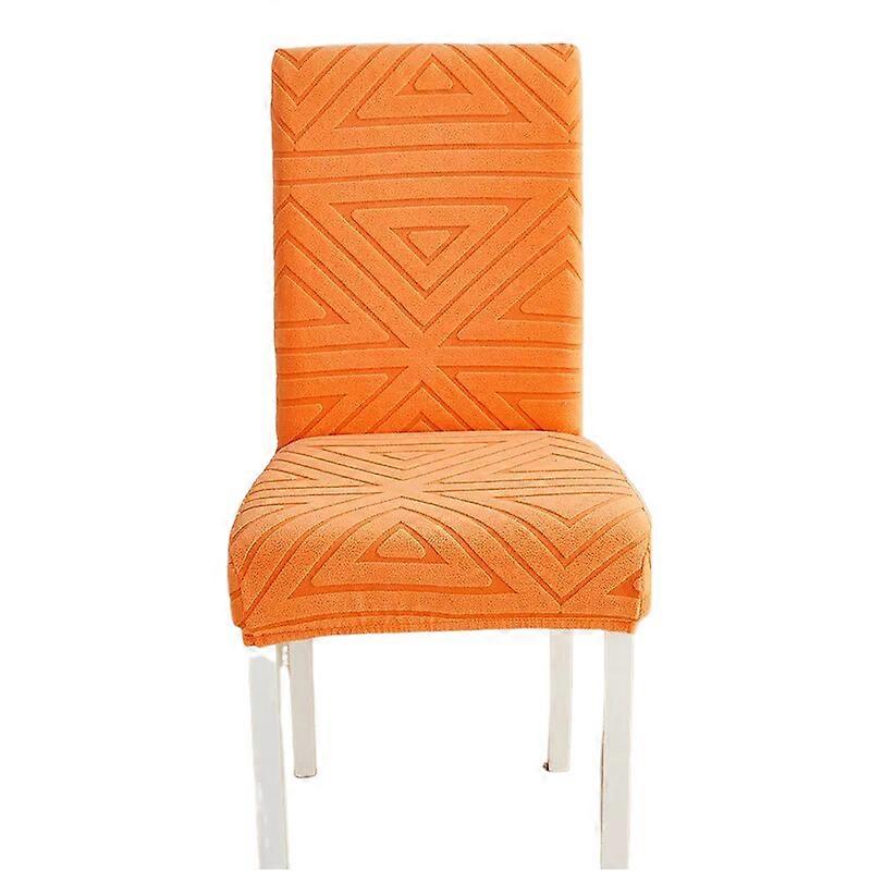 Chair Cover Orange Triangular Design Elastic Material For Dining Room Slipcovers